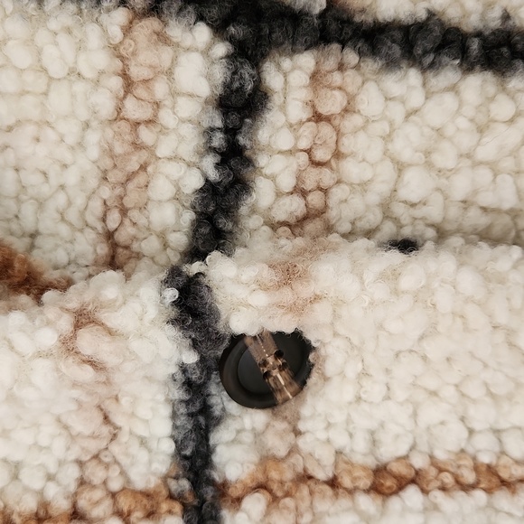 STOOSH Faux Shearling Teddy Cardigan Large - Picture 5 of 6